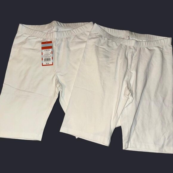 Set of 2 Girls Cat & Jane White Shorts. Size Large 10/12. NWT! - Picture 1 of 3